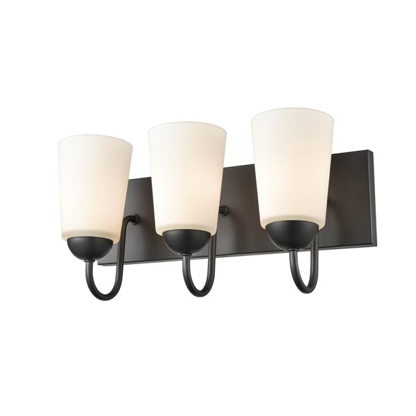 Millennium Lighting 3-light Traditional Black Vanity Light