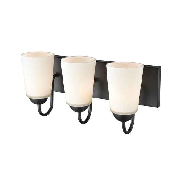 Millennium Lighting 3-light Traditional Black Vanity Light