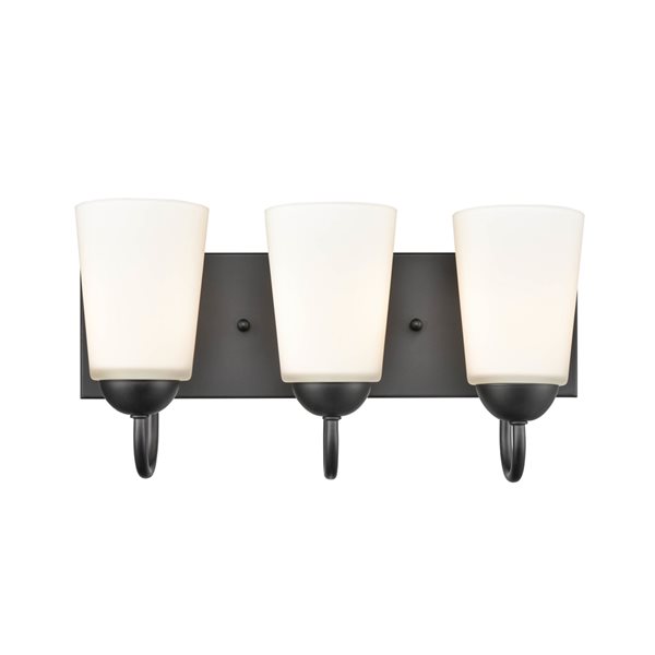 Millennium Lighting 3-light Traditional Black Vanity Light