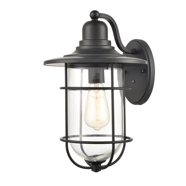 Millennium Lighting 14-in Black Hardwired Medium Base (e-26) Outdoor Wall Light