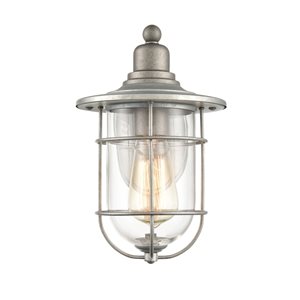 Millennium Lighting 11-in Galvanized Hardwired Medium Base (e-26) Outdoor Wall Light