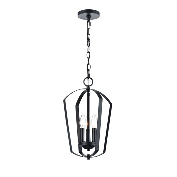 Millennium Lighting 3-light Matte Black Traditional Cage Chandelier