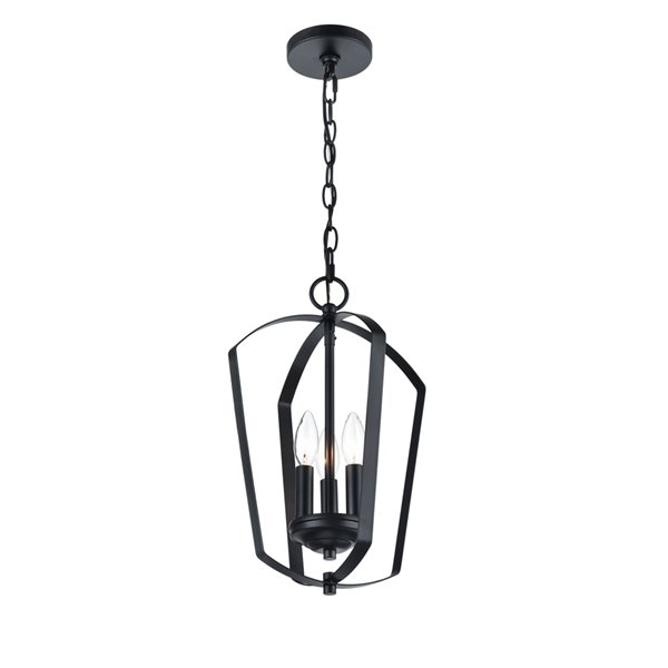 Millennium Lighting 3-light Matte Black Traditional Cage Chandelier
