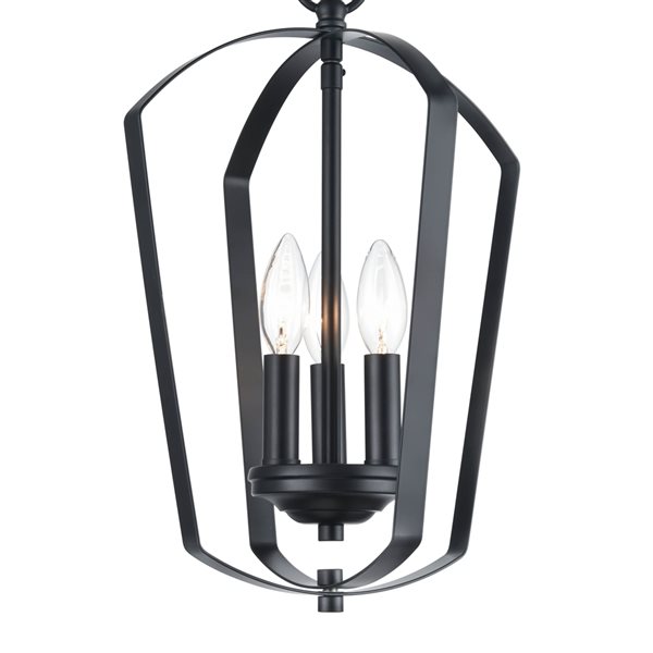 Millennium Lighting 3-light Matte Black Traditional Cage Chandelier