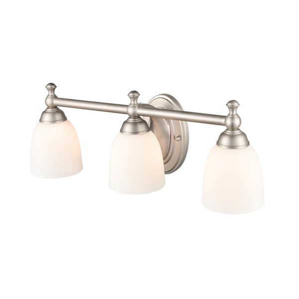 Millennium Lighting Satin Nickel 3-light Traditional Vanity Light