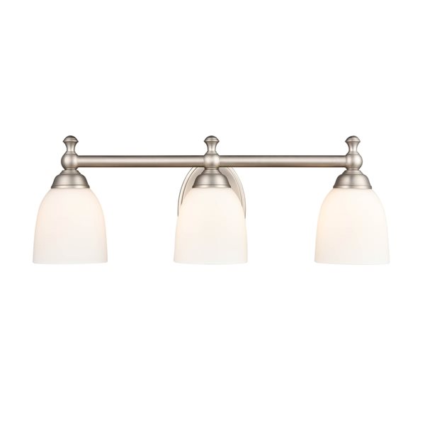 Millennium Lighting Satin Nickel 3-light Traditional Vanity Light