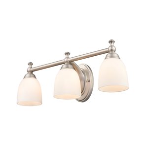 Millennium Lighting Satin Nickel 3-light Traditional Vanity Light