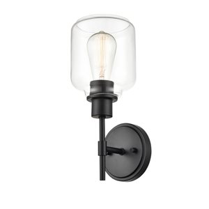 Millennium Lighting Asheville 5.5-in 1-light Matte Black Traditional Wall Sconce