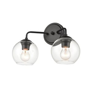 Millennium Lighting Black 2-light Traditional Vanity Light