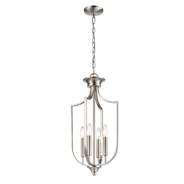 Millennium Lighting Brushed Nickel Traditional Glass Dome Pendant Light