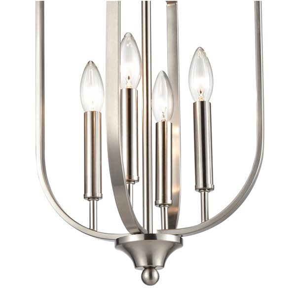 Millennium Lighting Brushed Nickel Traditional Glass Dome Pendant Light