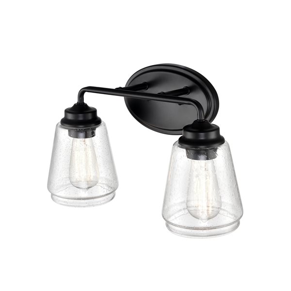 Millennium Lighting 2-light Matte Black Traditional Vanity Light