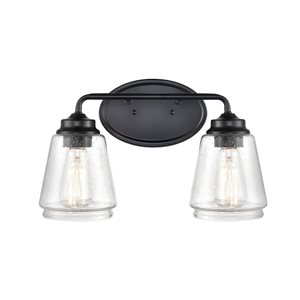 Millennium Lighting 2-light Matte Black Traditional Vanity Light