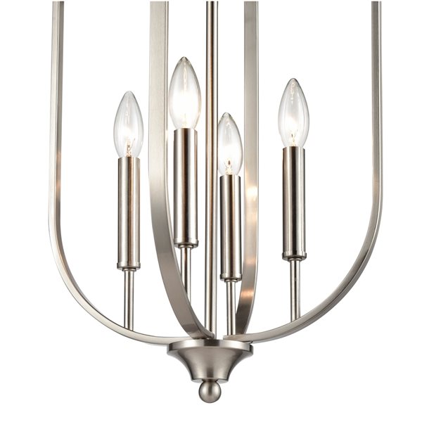 Millennium Lighting Traditional Clear Glass Dome Pendant Light - Brushed Nickel