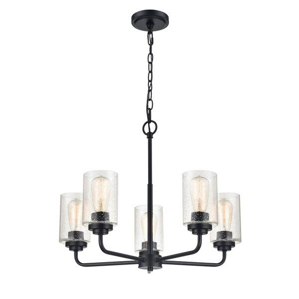 Millennium Lighting Matte Black Traditional 5-light Cage Chandelier