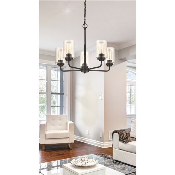 Millennium Lighting Matte Black Traditional 5-light Cage Chandelier