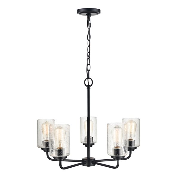 Millennium Lighting Matte Black Traditional 5-light Cage Chandelier