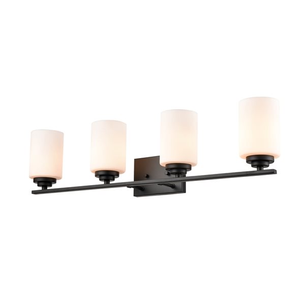 Millennium Lighting Durham 4-light Black Traditional Vanity Light