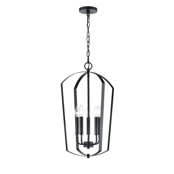 Millennium Lighting 5-light Matte Black Traditional 5-light Cage Chandelier