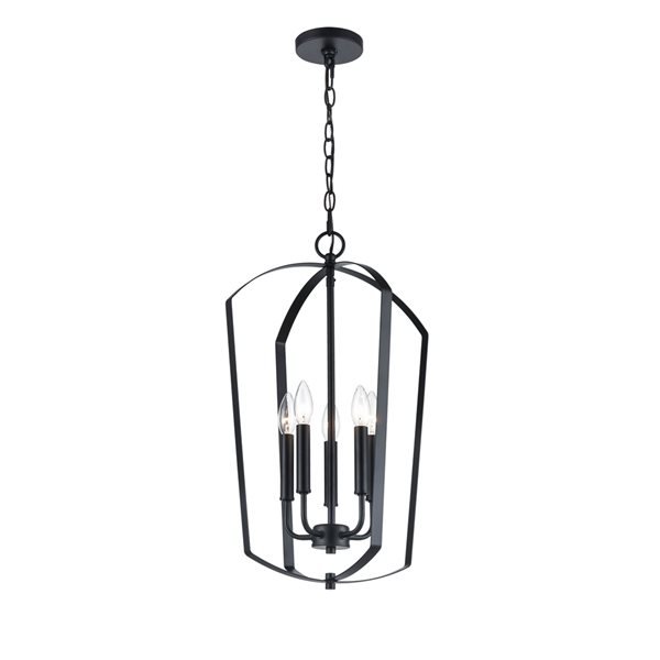 Millennium Lighting 5-light Matte Black Traditional 5-light Cage Chandelier