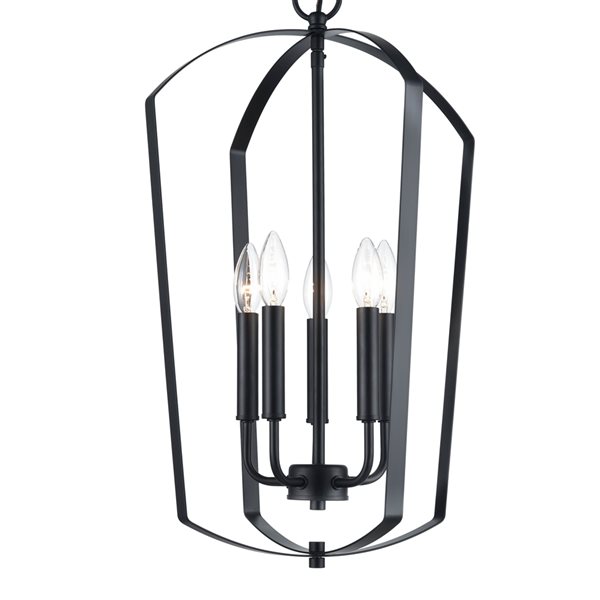 Millennium Lighting 5-light Matte Black Traditional 5-light Cage Chandelier