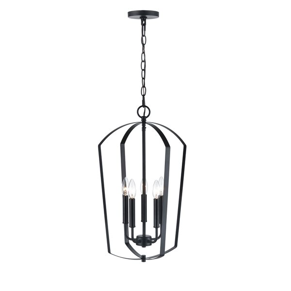 Millennium Lighting 5-light Matte Black Traditional 5-light Cage Chandelier