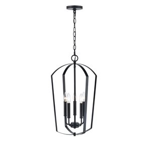 Millennium Lighting 5-light Matte Black Traditional 5-light Cage Chandelier