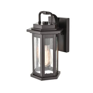 Millennium Lighting Ellis 12-in Bronze Hardwired Medium Base (e-26) Outdoor Wall Light