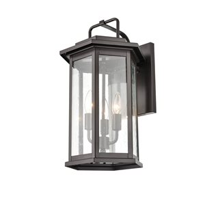 Millennium Lighting Ellis 18.25-in Bronze Hardwired Medium Base (e-26) Outdoor Wall Light