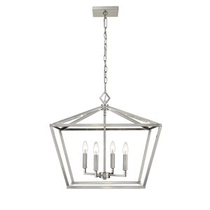 Millennium Lighting Satin Nickel Traditional Clear Glass Dome Pendant Light