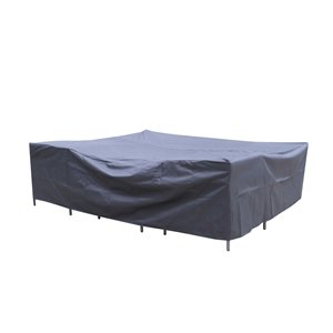 Velago 108 x 91 x 28-in Black Polyester Waterproof Patio Furniture Cover