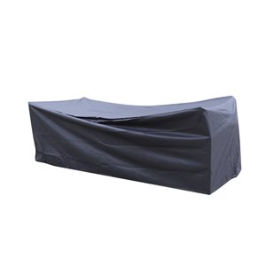 Velago 79-in x 73-in x 29-in Black Polyester Waterproof Patio Furniture Cover