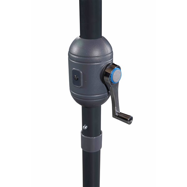 Velago Denia 10-ft Mocha Polyester Octagonal Market Patio Umbrella with LED Lighting