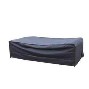 Velago 98-in x 66-in x 26-in Black Polyester Waterproof Patio Furniture Cover