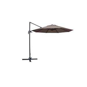 Parasol octogonal déporté Valance de Velago pour terrasse 10 pi en polyester moka