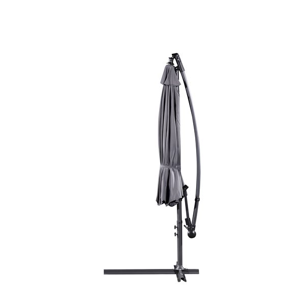 Velago Gandia 10-ft Dark-Grey Polyester Octagonal Cantilever Patio Umbrella