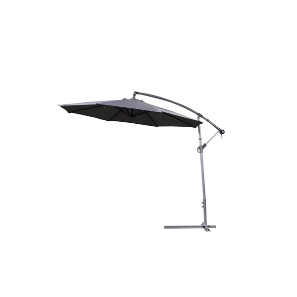 Velago Gandia 10-ft Dark-Grey Polyester Octagonal Cantilever Patio Umbrella