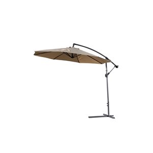 Velago Gandia 10-ft Mocha Polyester Octagonal Cantilever Patio Umbrella