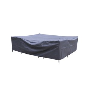 Velago 65-in x 55-in x 30-in Black Polyester Waterproof Patio Furniture Cover