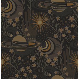 Pip & Lo Ethereal Cosmos 30.75-sq. ft. Brown Vinyl Peel and Stick Wallpaper