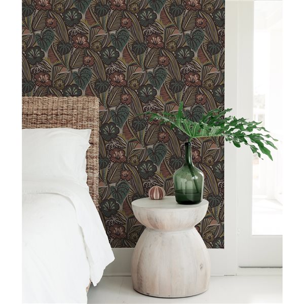 Pip & Lo Lotusland 30.75-sq. ft. Multicolour Vinyl Floral Peel and Stick Wallpaper