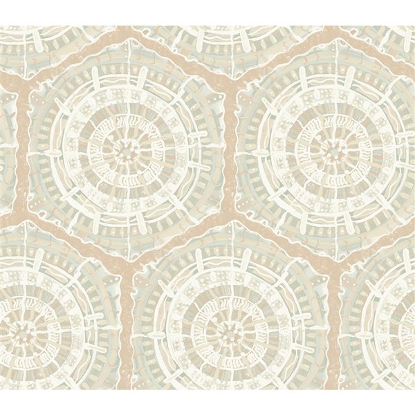 Lili WhittWhitt Harmony 30.75-sq. ft. Orange Vinyl Geometric Peel and Stick Wallpaper