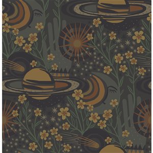 Pip & Lo Ethereal Cosmos 30.75-sq. ft. Dark Blue Vinyl Peel and Stick Wallpaper