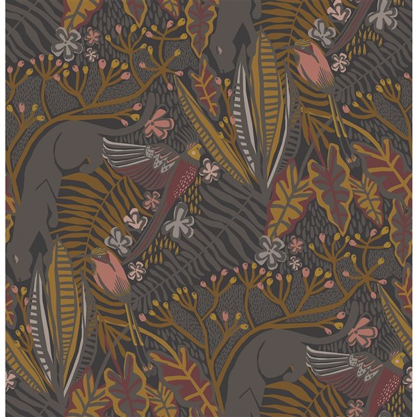 Pip & Lo Poise 30.75-sq. ft. Brown Vinyl de vignes Peel and Stick Wallpaper