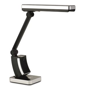 OttLite Slimline 19.75-in Adjustable Black Touch Standard 13 W Desk Lamp with Resin Shade