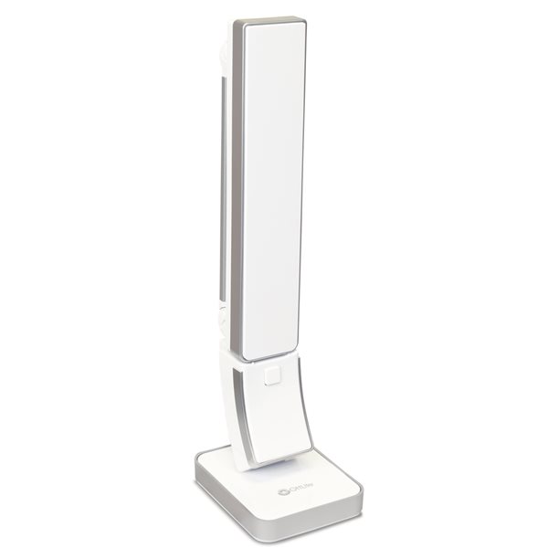 Lampe de bureau réglable de 19,75 po Slimline par OttLite de 13 W blanc avec abat-jour en résine