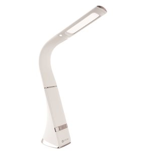 OttLite Wellness Series 12.5-in Adjustable White Touch Standard Recharge LED Desk Lamp with Resin Shade