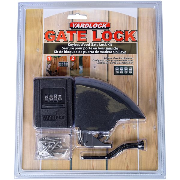 YARDLOCK 6-in Black Gate Lock