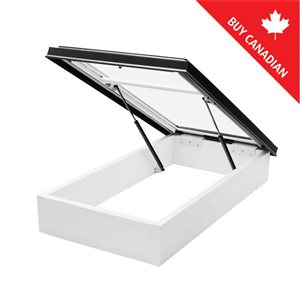 Columbia Double Glazed Clear 22.5 x 34.5 Glass Roof Access Hatch - Black