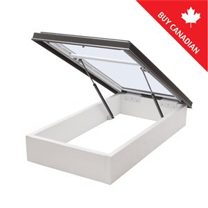 Columbia Double Glazed Clear 34.5 x 34.5 Glass Roof Access Hatch - Brown